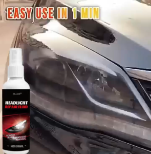 100ML Headlight Cleaner: Instant Dirt Removal & Yellow Light Blur Correction