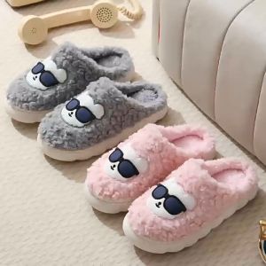 Dép bông nữ dép  đi trong nhàvăn phòng đế nhựa quai bông xoắn mềm may chắc chắn.Mẫu QUAI ĐEO MẮT KÍNH