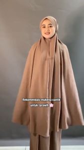 Giovanno Store Fashion Mukena Polos Jumbo Bahan Crinkle Airflow Terbaru Mukena Dewasa 3 in 1 traveling Kekinian