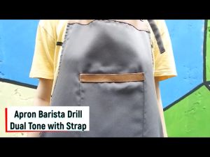 Apron Barista Drill Dual Tone with Strap