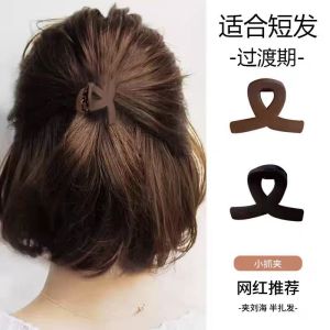 Princess Hair Clip Female 2024 New Arrival Back Head Grip Small Size Half Tie Short Hair Perm Hairpin Transition Period Handy Gadget