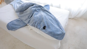 [SG stock/Fast Shipping]Shark blanket SG stockshark onesie/cny gift/TikTok shark Wearable Shark Sleeping Bag Blanket Hoodie Sleep Dress Flannel Sleepwear Cute Cozy Cosplay Costume Costume for Halloween Christmas Party Celebration 3362440097