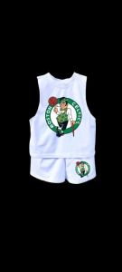 emmans NBA INSPIRED GRAPIC Prints TERNO WHITE Cute muscte tees & shorts for kids SANDO&SHORT Size:S-M-L