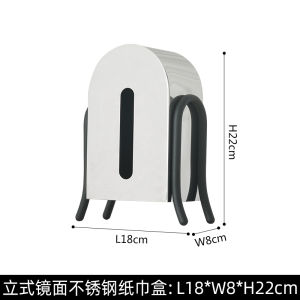 กล่องกระดาษอเนกประสงค์แบบตั้ง 3 มิติ ทำจากโลหะผสม เครื่องประดับตกแต่งบ้านสไตล์ยุโรป กล่องใส่กระดาษชำระ ห้องน้ำ ห้องเยี่ยม โรงแรม