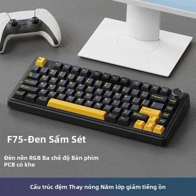 Bàn Phím Cơ Chơi Game Không dây/Bluetooth/có Dây AULA F75 RGB Tùy Chỉnh Cấu Trúc Gasket 75% OEM Profile Dành Cho Máy Tính Để Bàn & Máy Tính Xách Tay | BigBuy360 - bigbuy360.vn Bàn Phím Cơ Chơi Game Không dây/Bluetooth/có Dây AULA F75 RGB Tùy Chỉnh Cấu Trúc Gasket 75% OEM Profile Dành Cho Máy Tính Để Bàn & Máy Tính Xách Tay | BigBuy360 - bigbuy360.vn