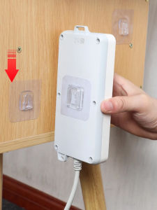 Đầu Nối Ổ Cắm Cố Định Gắn Tường Không Cần Khoan Tủ Đựng Ổ Cắm Router Ví Trí Lưu Trữ Trong Nhà Bếp Ký Túc Xá Móc Dính