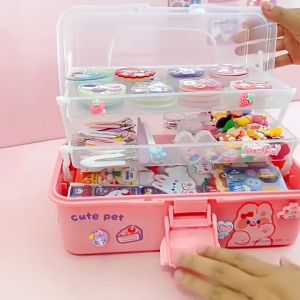 【24-785 PCS】DIY Goo Card Set Gooka Cuckoo Starter With Stickers Beginner Kid Handmade Craft Gift Set Keychain 咕卡咕咔盘套装