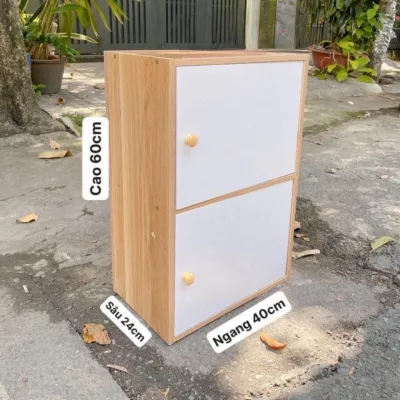 Tủ Đựng Đồ Gỗ MDF - Kệ Gỗ Có Ngăn Cửa Đóng Mở Thiết Kế Hiện Đại Tiện Ích