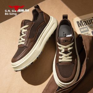 GN..SHIJIA | Giày Thể Thao Nam Thoáng Khí Phong Cách Retro Tăng Chiều Cao Mùa Thu