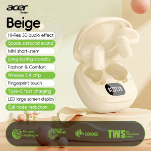 Acer | Tai Nghe Không Dây Bluetooth 5.4 Acer Ohr501 Tai Nghe Bán Trong Tai Âm Thanh Vòm 3D Màn Hình Kỹ Thuật Số Hộp Sạc Thời Lượng Pin 20H Màu Đỏ Hồng