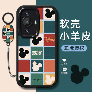 Cartoon Grid Mickey Huawei Nova11 pro Phone Case Protective Shell with Lanyard Men Women Style Anti-Fall Creative Personalized Silicone Cover