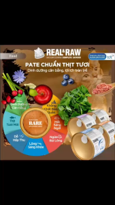 Pate chuẩn thịt tươi cho mèo Real&Raw Catidea Vacuum Cooking Complete dinh dưỡng cân bằng 100% GRAIN FREE