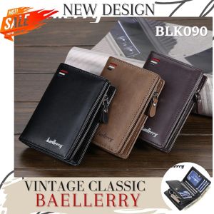 BAELLERRY - DOMPET LIPAT PENDEK KULIT KARTU ATM WANITA PRIA BAELERRY  BALLERY MODEL TERBARU 2022 KEKINIAN IMPORT GROSIR BRANDED MURAH - BLK090