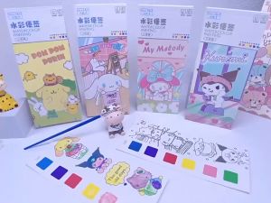 🔥Ready Stock🔥Sanrio color picture book DIY childrens watercolor painting
