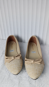 Motif Fita Fllat Shoes Wanita trendy Bahan Gak Lentur
