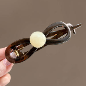 NING ZHOU | Elegant Twisted Bead Hair Clip
