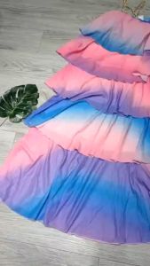 Đầm Maxi Xích Tầng Cầu Vồng Voan Lụa Có Mút Đi Biển Du Lịch Chụp Ảnh Sống Ảo Bin Sports MA037