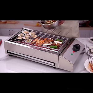 Commercial Electric Barbecue Grill Stainless Steel Smokeless Heavy Duty