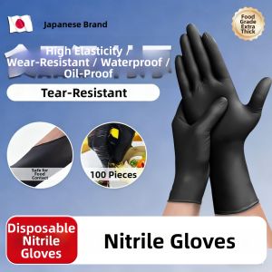 Disposable Food Grade Chef Gloves Black Heavy Duty
