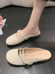 รองเท้าแตะส้นแบนสวมใส่สบายสำหรับผู้หญิงในฤดูใบไม้ผลิและฤดูร้อน พื้นยาง สวมใส่สบาย รองเท้าแตะส้นแบนสำหรับผู้หญิง