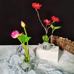 Creative Dish Border Floral Decorative Accent