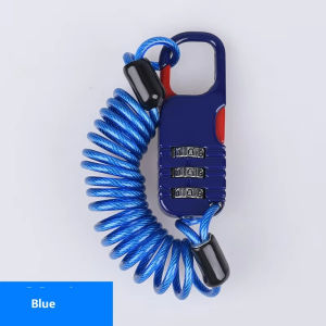 Motorcycle Bicycle Anti Theft Motorcycle Three Digit Password Combination Safety Cable Wire Rope Helmet Lock Bicycle Lock