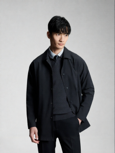 Fall 2025 Business Casual Turn-down Collar Windbreaker