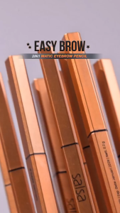 SALSA Easy Brow - Pensil alis putar matic | 2in1 Eyebrow matic | Pensil alis instant longlasting smudge proof