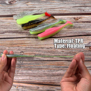 ANH 2pcs 5.5cm 1.6g 55mm Sp Softbait Soft Plastic T Tail Lures Bait