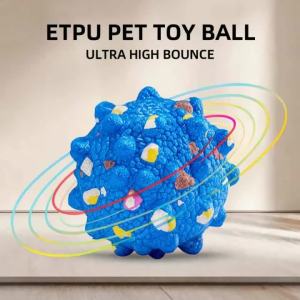 New Pet Toy Ball ETPU Popcorn Toy Bite-Resistant Dog Grinding Teeth Cleaning High Elastic Dog Toy Ball