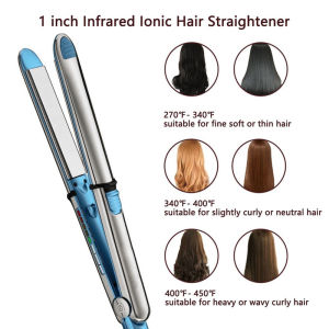 Professional Hair Iron: Salon Negative Ion Hair Care & Nano Titanium Flat Iron Hair Straightener