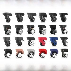 Wear-Resistant Luggage Wheel Replacement Parts for Carry-On Suitcase Universal Wheels Glides for Travel Bag Repair