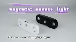 LED Wall Lamp with PIR Human Body Sensor Magnetic Night Light USB Rechargeable Cabinet Light 3 Color or RGB  for Indoor Stair