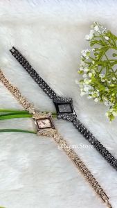 Jam Tangan Wanita Full Diamond Mewah Asli Analog Quartz Stainless Steel Titanium Anti Karat Kaca Tebal Tahan Air New Model Fashion Impor Korean Style Cewek Kekinian Aksesoris Arloji Women Watches COD -J62