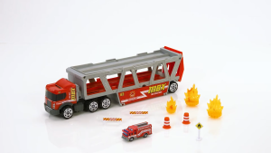 Matchbox MBX Fire Rescue Hauler รถบรรทุกกู้ภัย รถดับเพลิง ชุดของเล่นเด็ก (เก็บรถได้16คัน) พร้อมอุปกรณ์เสริม GWM23 #