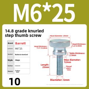 BAIRUITE | Rolled Thread Bolt Flat Head Hand Screw Round Head Screw Large Head Screw