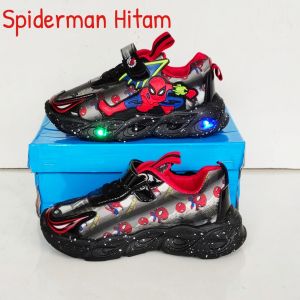 sepatu Spiderman LED #sepatu anak laki #sepatu anak led import sepatu Transformers