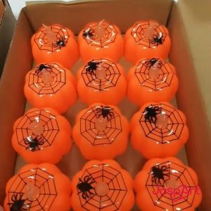Lampu Dekorasi Labu Halloween Lentera Hiasan Pumpkin LED