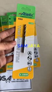 Mata Bor Besi HSS HITAM 35 4 5 6 75 / MATABOR KUAT FULLY GROUND DRILL Merek Atlantic