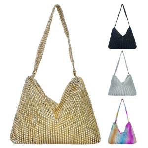 Chic Glitter Evening Clutch Bag for Women with Spacious Interior and Elegant Look for Formal Gatherings in Red