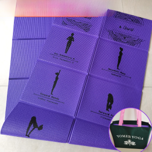 Portable Foldable Anti-Slip Yoga Mat for Home Fitness Nap Time Children Sleepover Mat PVC Material Cartoon Pattern 173x61cm