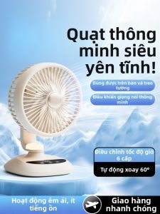 Quạt Điện Mini USB Sạc Lâu Bền Quạt Không Khí Mát Mẻ Quạt Bàn Làm Việc Quạt Không Tiếng Ồn Quạt Di Động Quạt Làm Mát