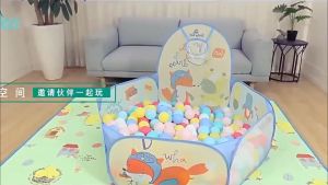 SKISOPGO Baby Ocean Ball Pit Pool Playtent for Kids Camping Tunnel Swim Pool Ocean Ball Castle Game Indoor