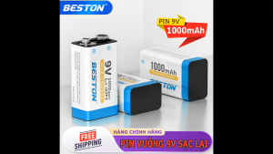 Pin Sạc Vuông 9V Beston 1000mAh Sạc Lại Độ Bền Cao Cho Micro Đồng Hồ Vạn Năng Đồ Chơi