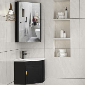 Ceramic Triangle Wash Basin Mini Bathroom Small Apartment Washbasin Cabinet Combination Bathroom Corner Sink Small
