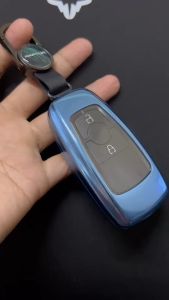 [เคสโลหะรีโมทรถฟอร์ด Ford Everest ราคา 3,500 บาท - รับสินค้าสำหรับ Ford Raptor 202 แบบ 2 ชั้น, Double-Layer Metal Aluminum Alloy Key Cover with transparent push button Guard 360, Ford Key Case Ford Everest Raptor 2018-2020 Smart Key รุ่น 3 และ 4 ปุ่ม]