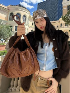 Gentlewoman Luxury Leather Dumpling Underarm Bag Womens Celebrity Single Shoulder Bag Stylish Versatile Fashionable Handbag