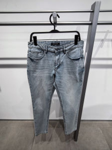 Peacebird Mens Slim Fit Denim Jeans Ice Cotton Washed Blue Summer 2025 Mid-Low Waist Fashion Urban Style Daily Wear