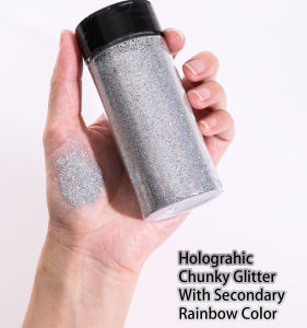 80G/2.8OZ Holographic Ultra Fine Glitter 1/128" Resin Glitter Powder Sequins Flakes Hair Face Bod Nail Glitter