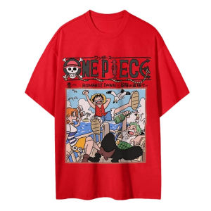 ONE PIECE Anime Mens and Womens Short-sleeved T-shirt Original Cartoon Print Street Summer Casual Wear 2025 Popular Loose Top
